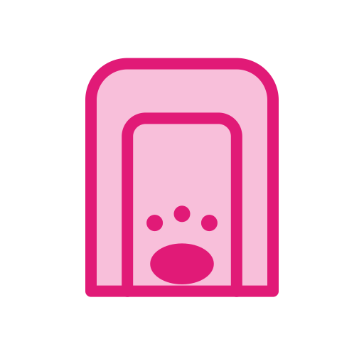Open doorway icon with footprint